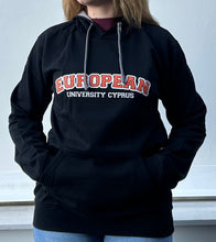 Load image into Gallery viewer, Black European University Cyprus Hoodie